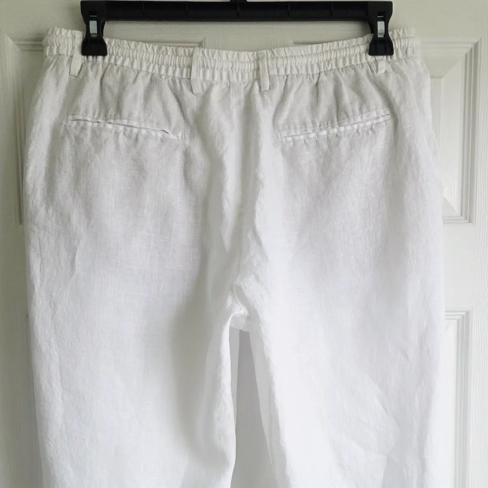 ZARA Man White Linen Pants Size XL